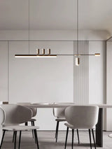 Modern Minimalist Linear LED Pendant Light for Kitchen Island and Dining Room