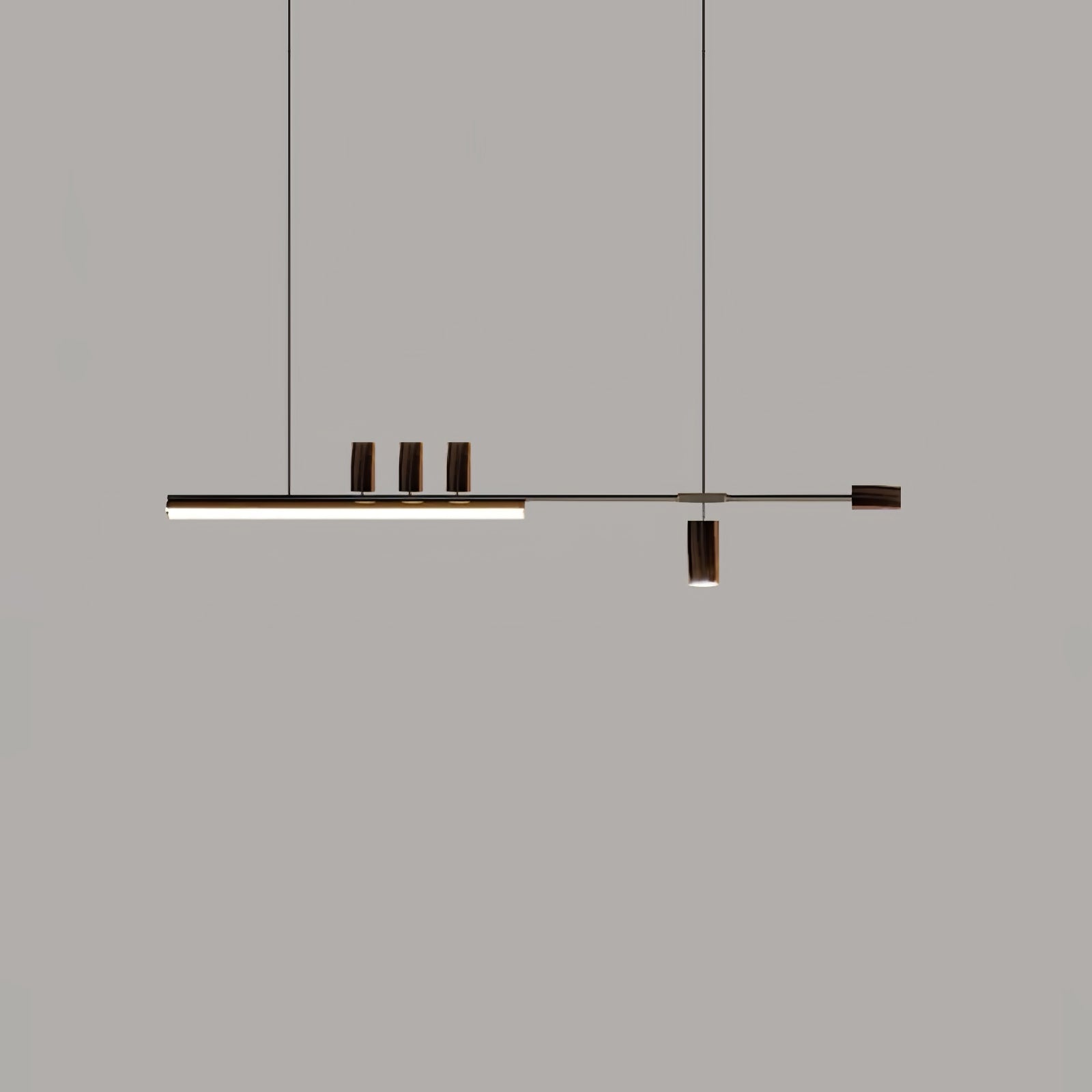 Modern Minimalist Linear LED Pendant Light for Kitchen Island and Dining Room