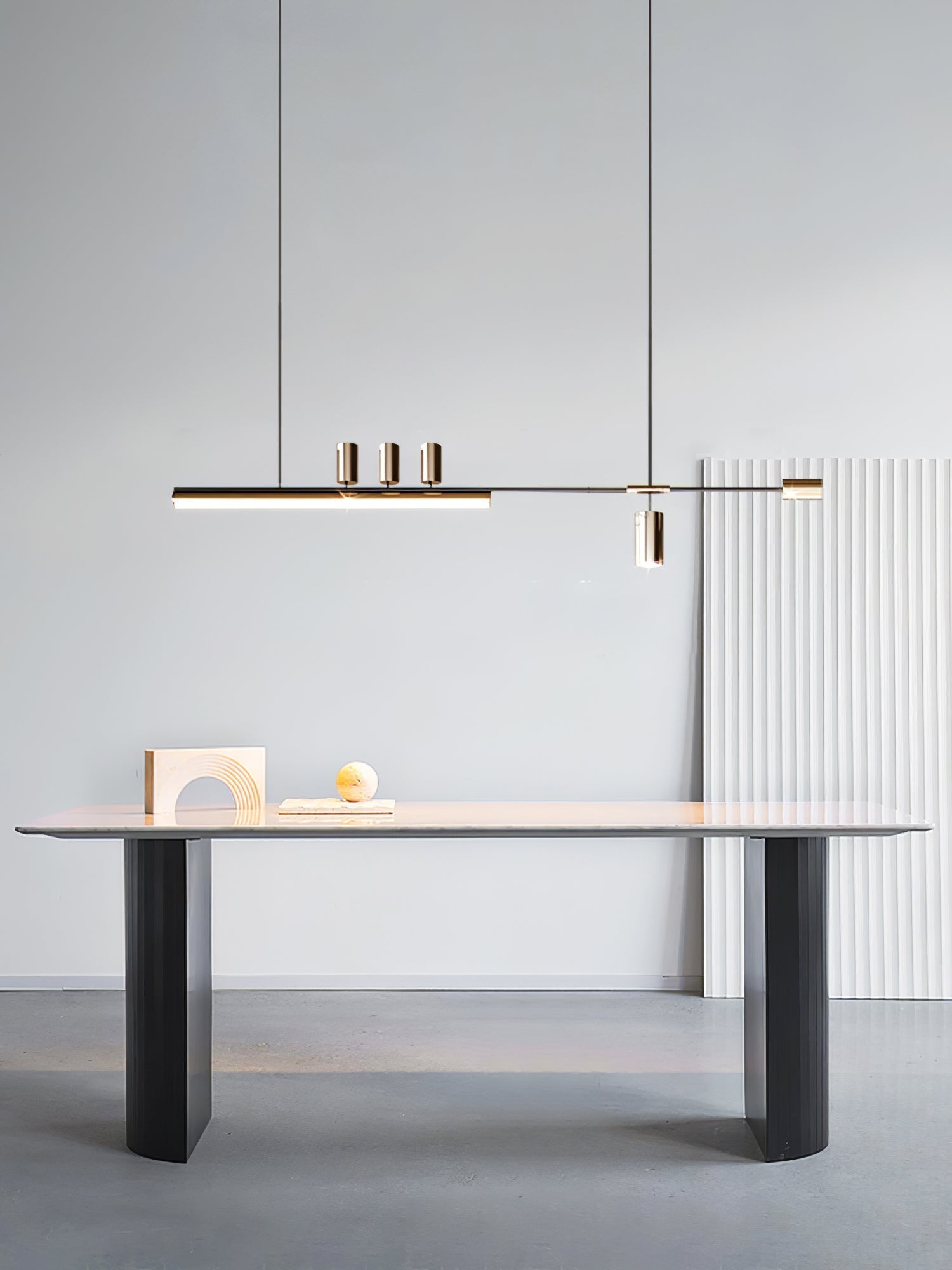 Modern Minimalist Linear LED Pendant Light for Kitchen Island and Dining Room