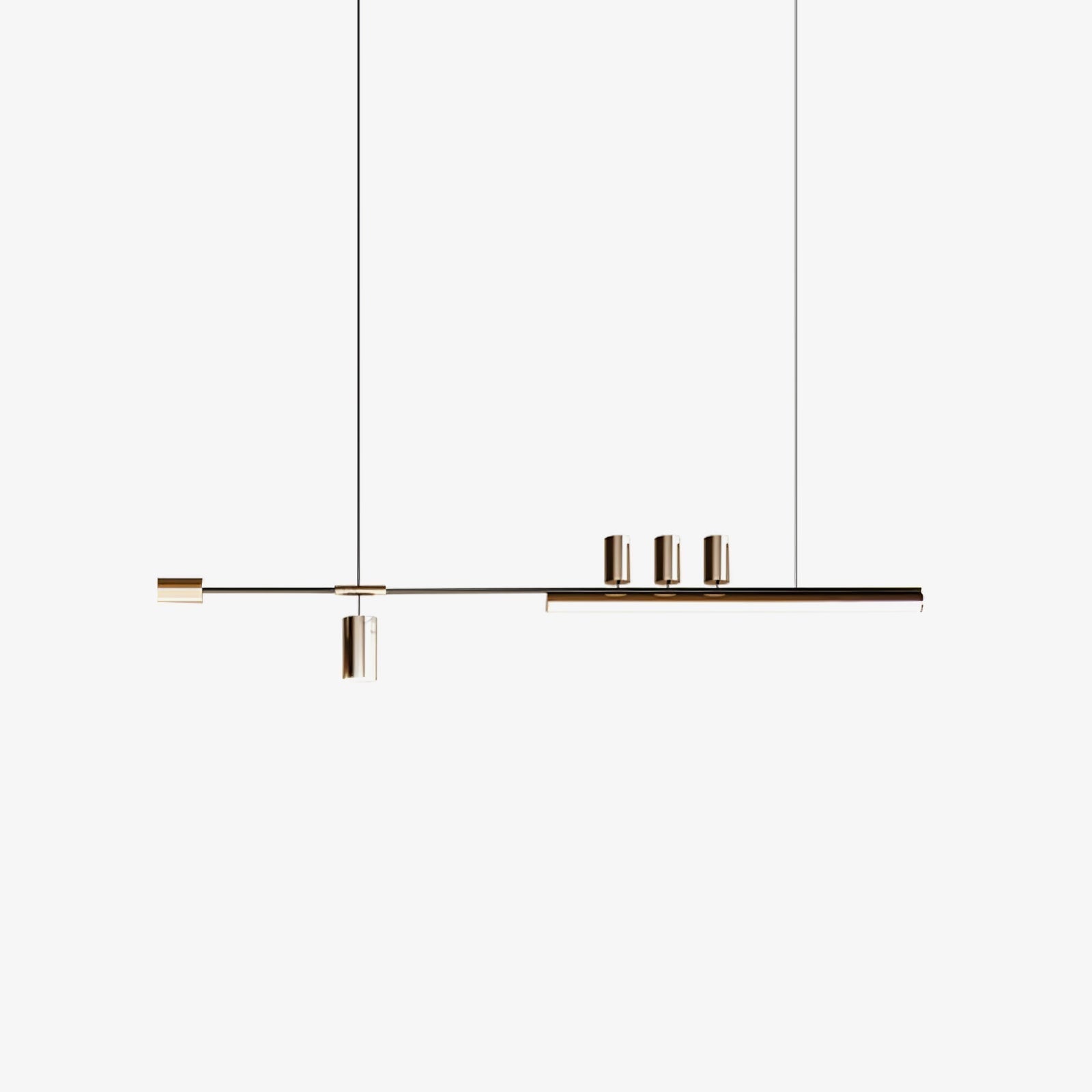 Modern Minimalist Linear LED Pendant Light for Kitchen Island and Dining Room