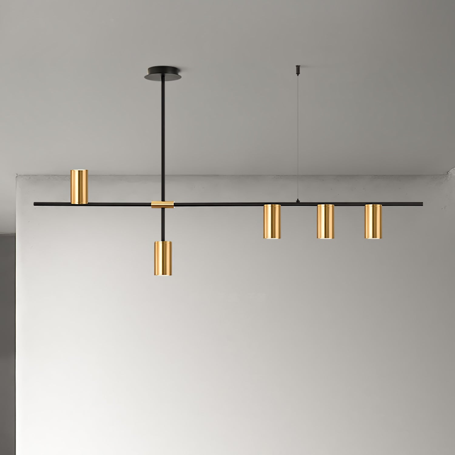 Modern Minimalist Linear LED Pendant Light for Kitchen Island and Dining Room