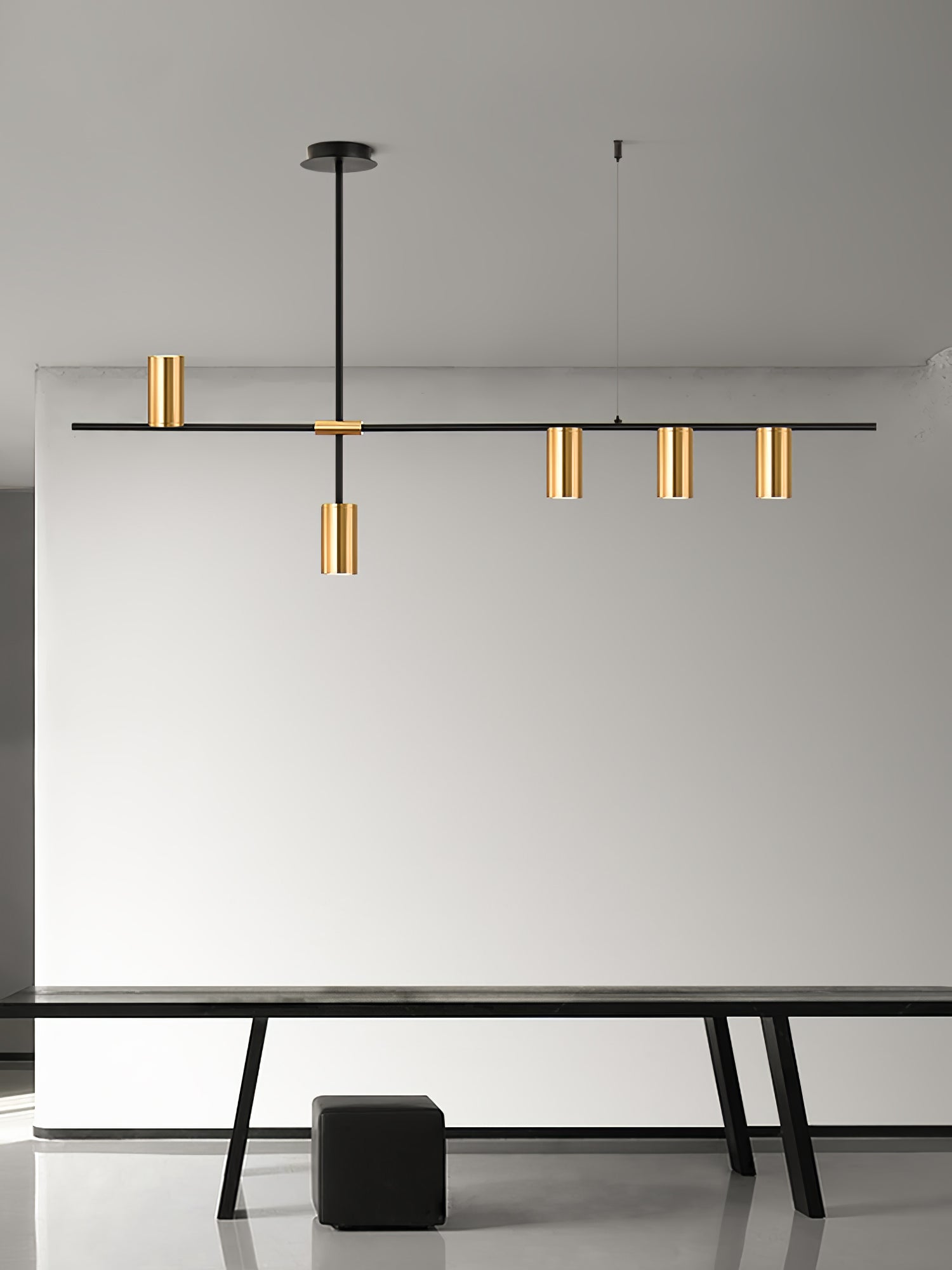 Modern Minimalist Linear LED Pendant Light for Kitchen Island and Dining Room