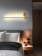 Modern Minimalist Linear LED Stick Wall Sconce Iron Metal Fixture for Indoor Home Decor