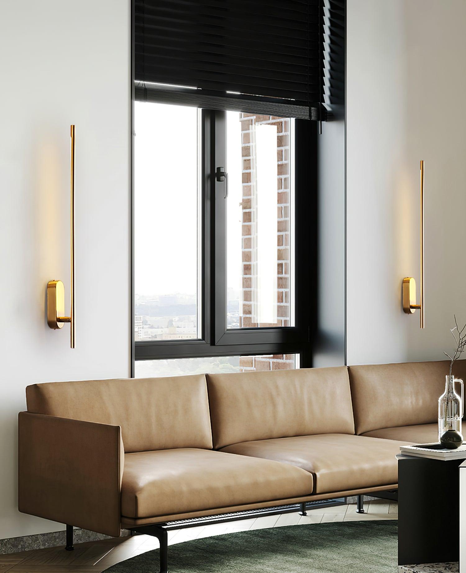 Modern Minimalist Linear LED Stick Wall Sconce Iron Metal Fixture for Indoor Home Decor