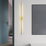 Modern Minimalist Linear LED Stick Wall Sconce Iron Metal Fixture for Indoor Home Decor