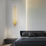 Modern Minimalist Linear LED Stick Wall Sconce Iron Metal Fixture for Indoor Home Decor