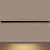 Modern Minimalist Linear LED Strip Ceiling Light Dimmable Flush Mount with Remote Control
