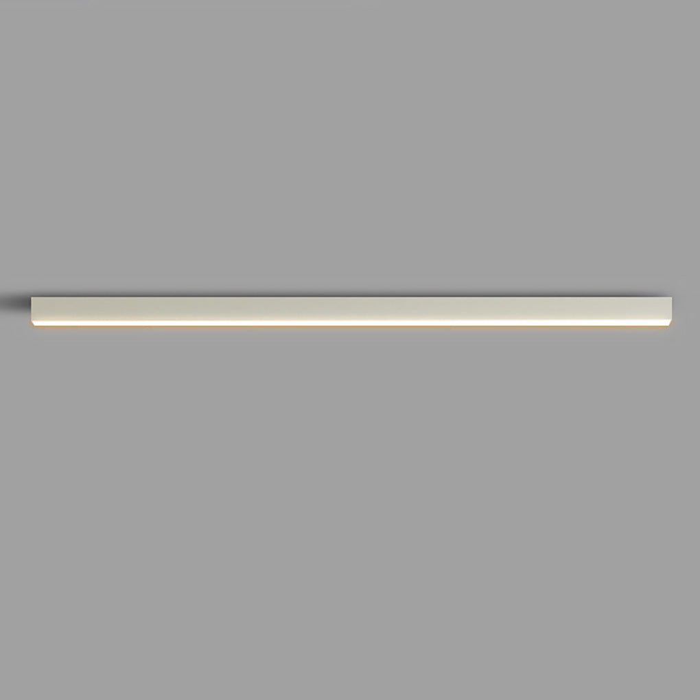 Modern Minimalist Linear LED Strip Ceiling Light Dimmable Flush Mount with Remote Control