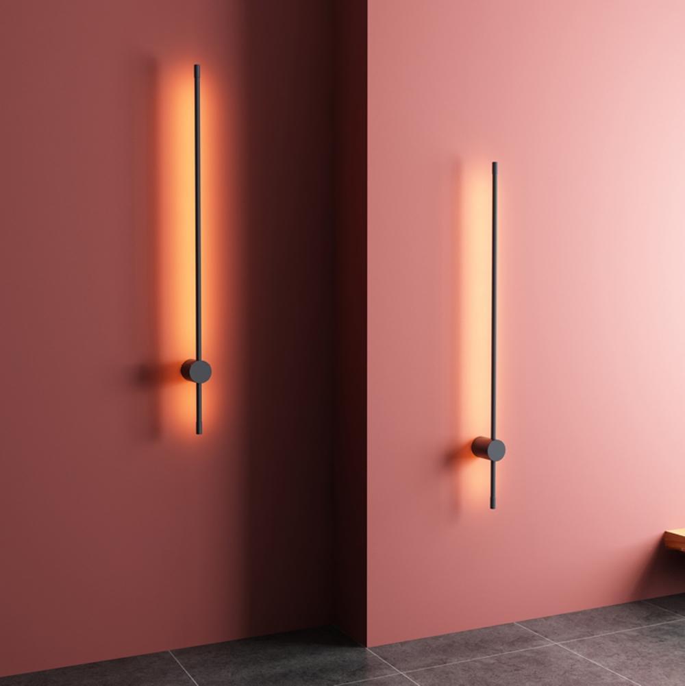Modern Minimalist Linear LED Wall Sconce Architectural Slim Tube Light Fixture