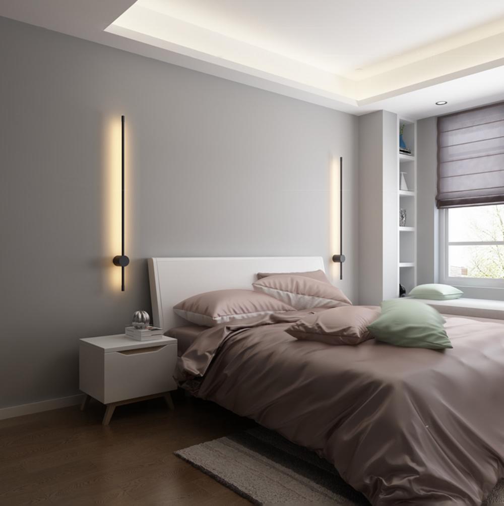 Modern Minimalist Linear LED Wall Sconce Architectural Slim Tube Light Fixture