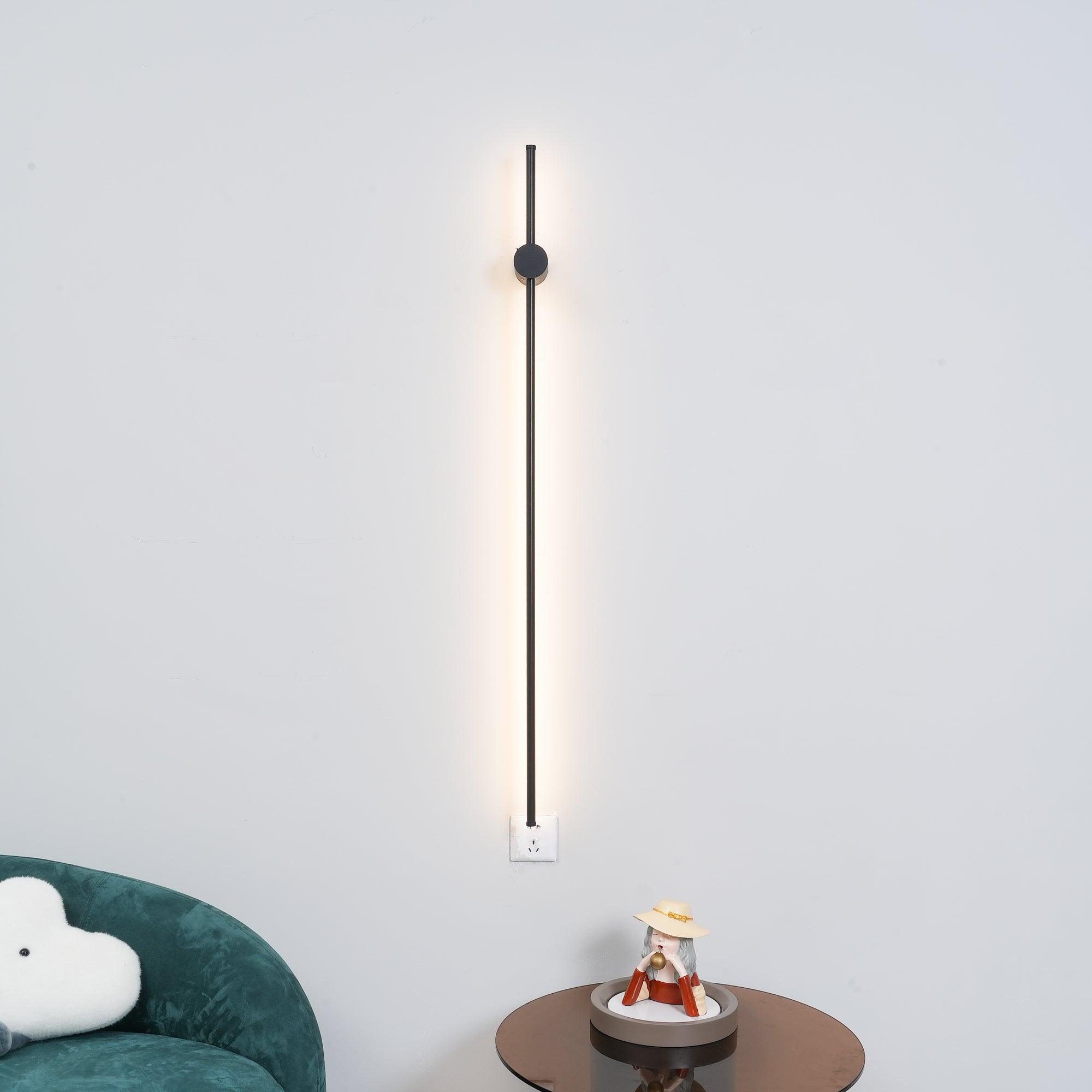 Modern Minimalist Linear LED Wall Sconce Architectural Slim Tube Light Fixture