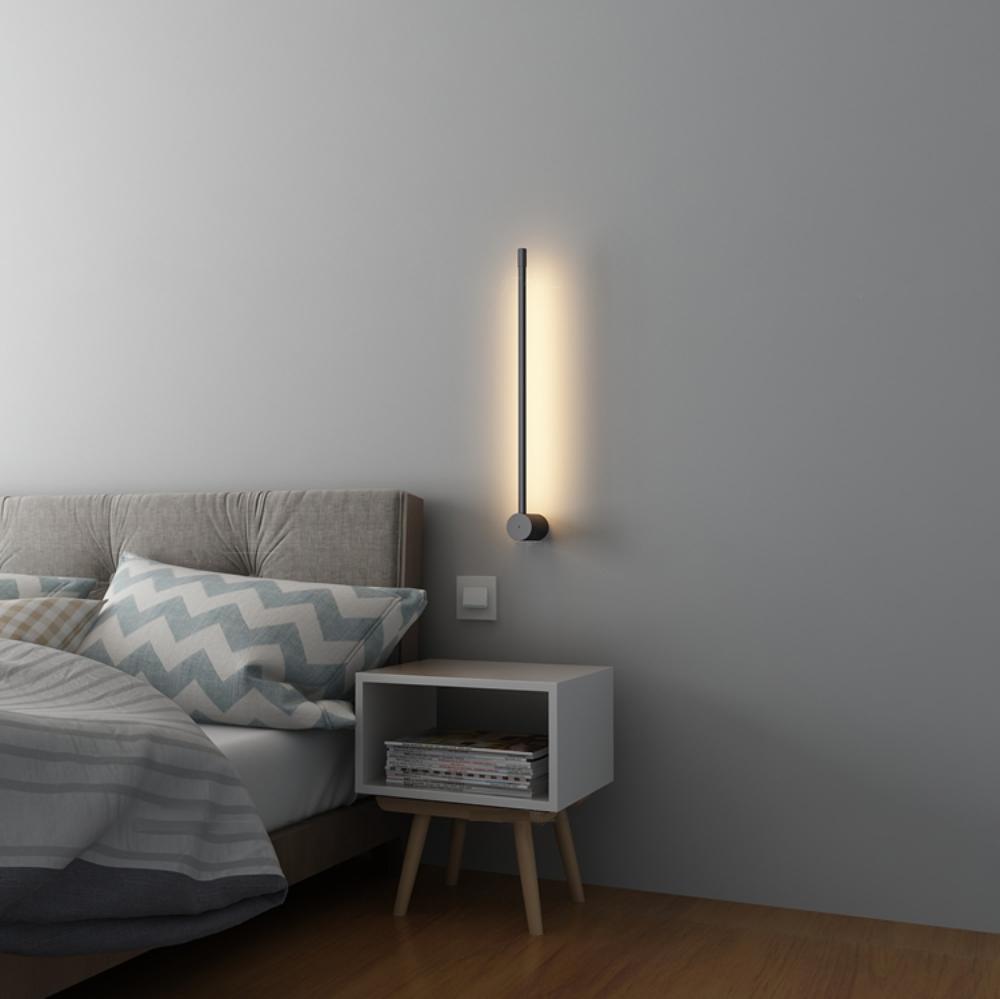 Modern Minimalist Linear LED Wall Sconce Architectural Slim Tube Light Fixture