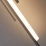 Modern Minimalist Linear LED Wall Sconce with Iron Grille and Acrylic Shade for Living Room