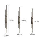 Modern Minimalist Linear LED Wall Sconce with Iron Grille and Acrylic Shade for Living Room