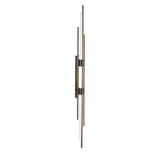 Modern Minimalist Linear LED Wall Sconce with Iron Grille and Acrylic Shade for Living Room