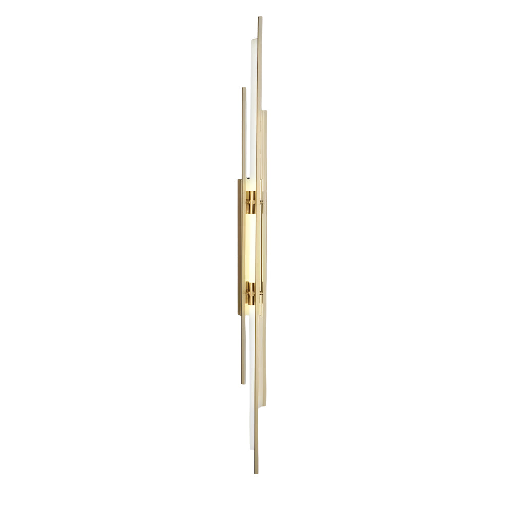 Modern Minimalist Linear LED Wall Sconce with Iron Grille and Acrylic Shade for Living Room