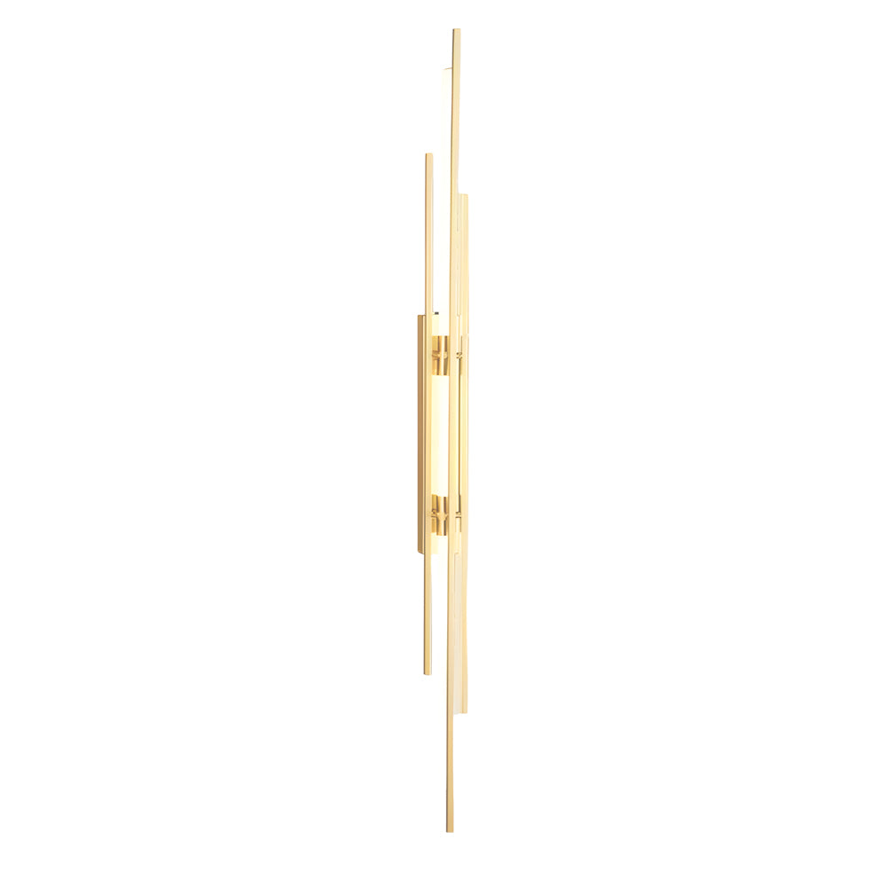 Modern Minimalist Linear LED Wall Sconce with Iron Grille and Acrylic Shade for Living Room