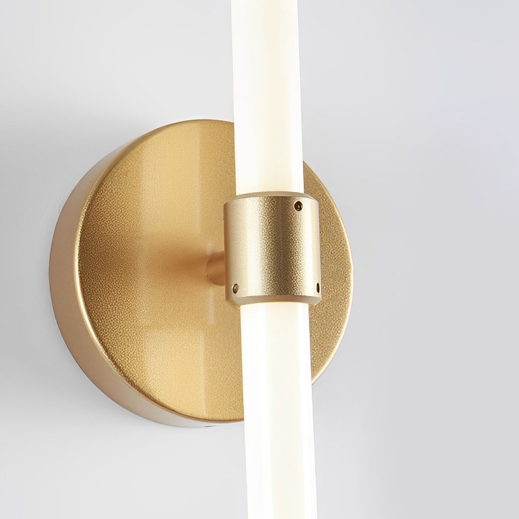 Modern Minimalist Linear LED Wall Sconce with Three Step Dimming in Black and Gold