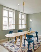 Modern Minimalist Linear Mobile Chandelier with Opal Glass Globes and Black Finish