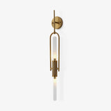 Modern Minimalist Long Arc Glass Wall Sconce for Contemporary Indoor Lighting Decor