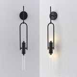 Modern Minimalist Long Arc Glass Wall Sconce for Contemporary Indoor Lighting Decor