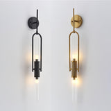 Modern Minimalist Long Arc Glass Wall Sconce for Contemporary Indoor Lighting Decor