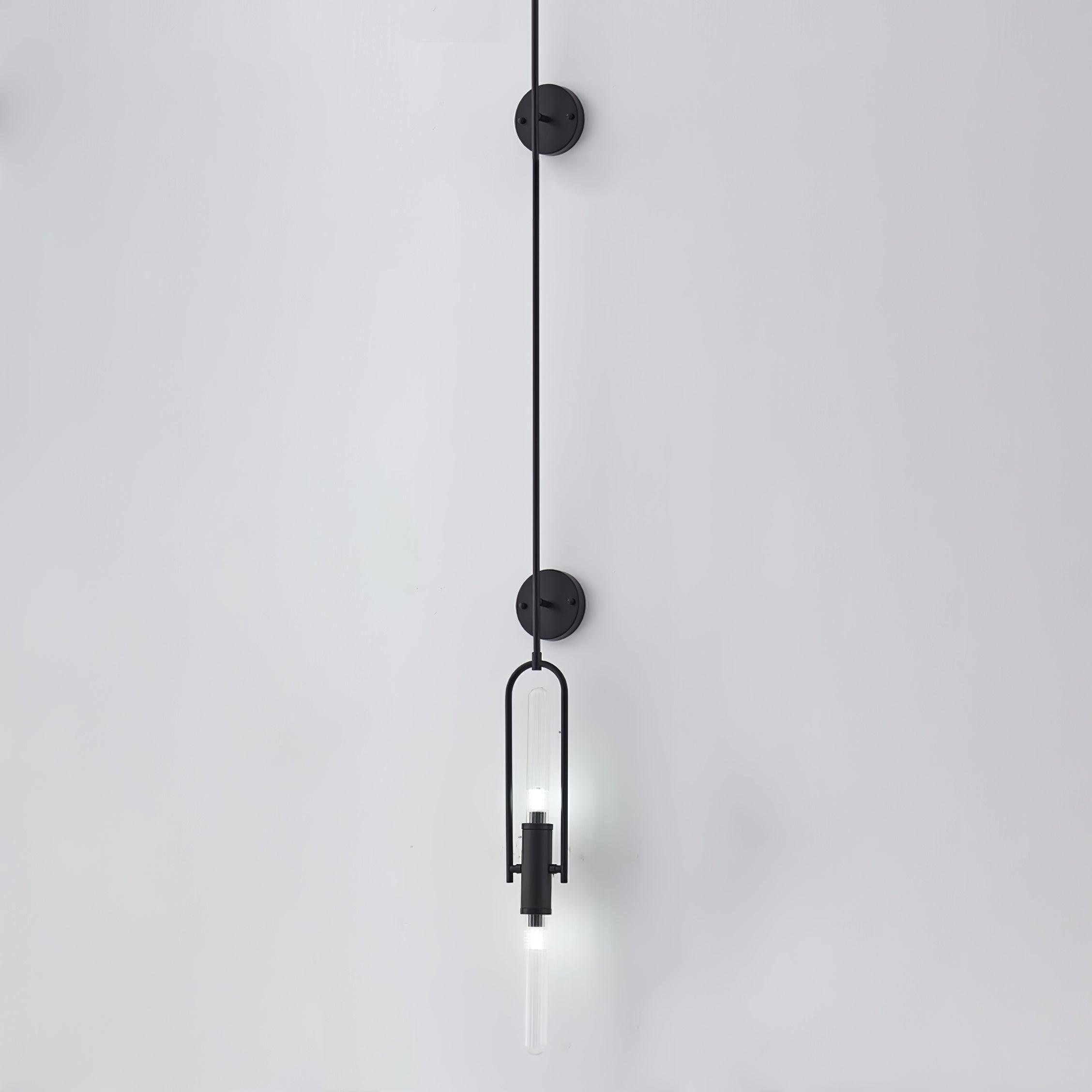 Modern Minimalist Long Arc Glass Wall Sconce for Contemporary Indoor Lighting Decor