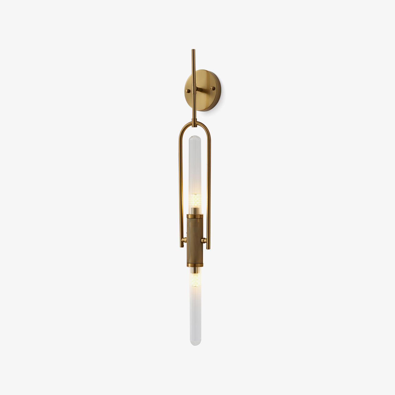 Modern Minimalist Long Arc Glass Wall Sconce for Contemporary Indoor Lighting Decor