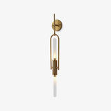 Modern Minimalist Long Arc Glass Wall Sconce for Contemporary Indoor Lighting Decor