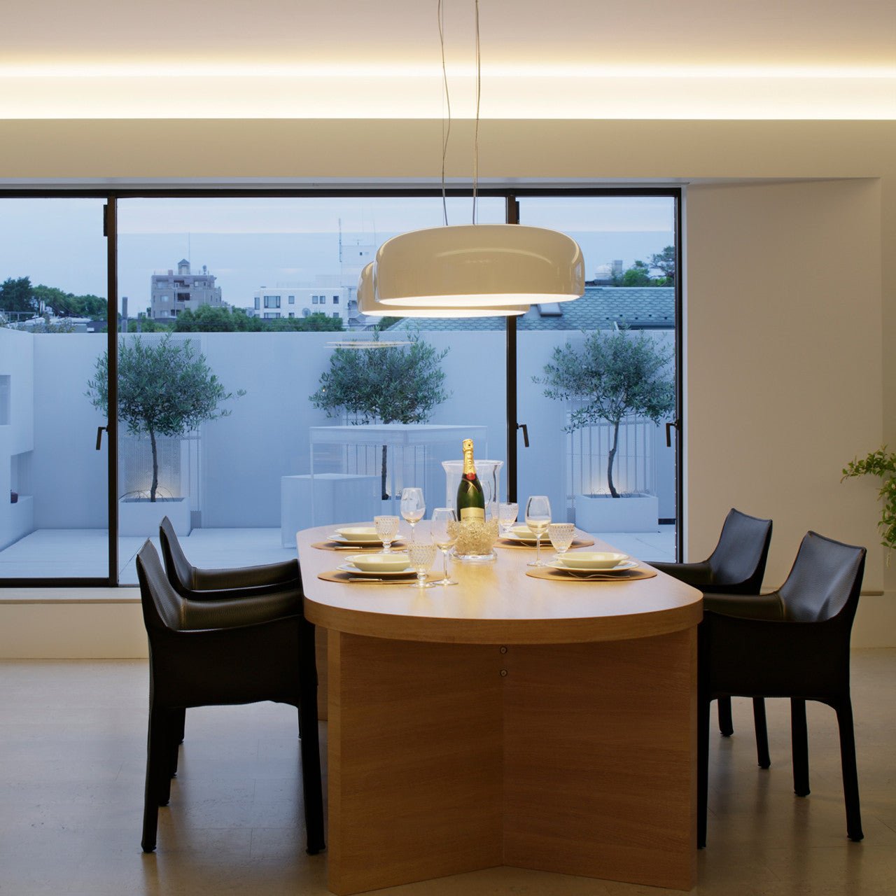 Modern Minimalist Oval Aluminum Pendant Light Potlid Style Ceiling Hanging Lamp for Home