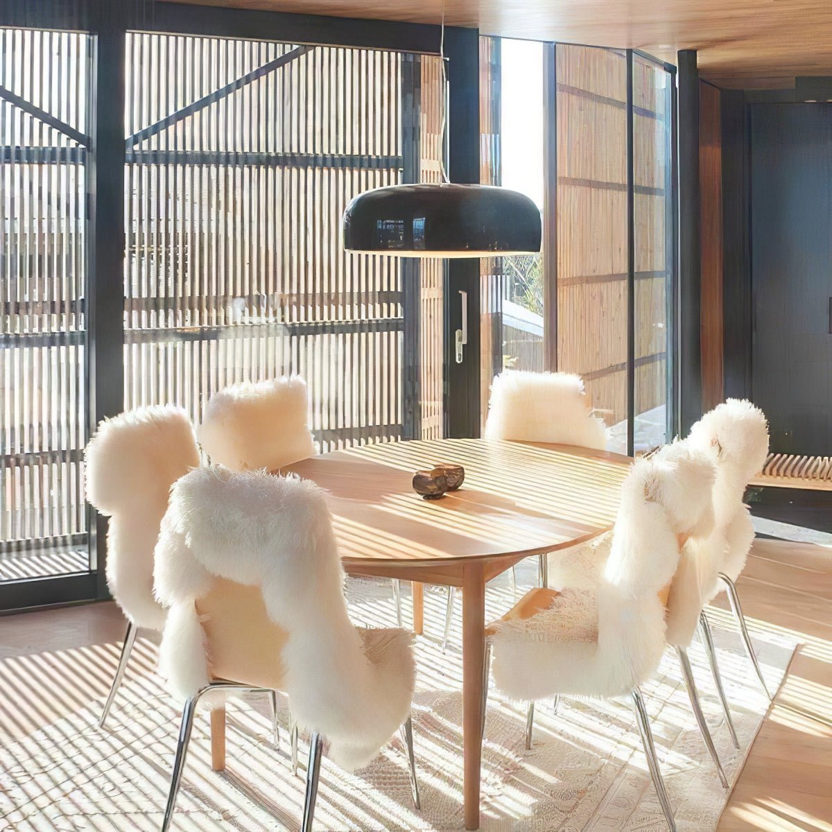 Modern Minimalist Oval Aluminum Pendant Light Potlid Style Ceiling Hanging Lamp for Home