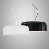 Modern Minimalist Oval Aluminum Pendant Light Potlid Style Ceiling Hanging Lamp for Home