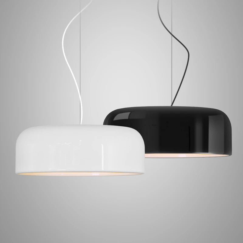 Modern Minimalist Oval Aluminum Pendant Light Potlid Style Ceiling Hanging Lamp for Home