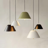 Modern Minimalist Pendant Ceiling Light Fixture with Adjustable Cable and Metal Shade