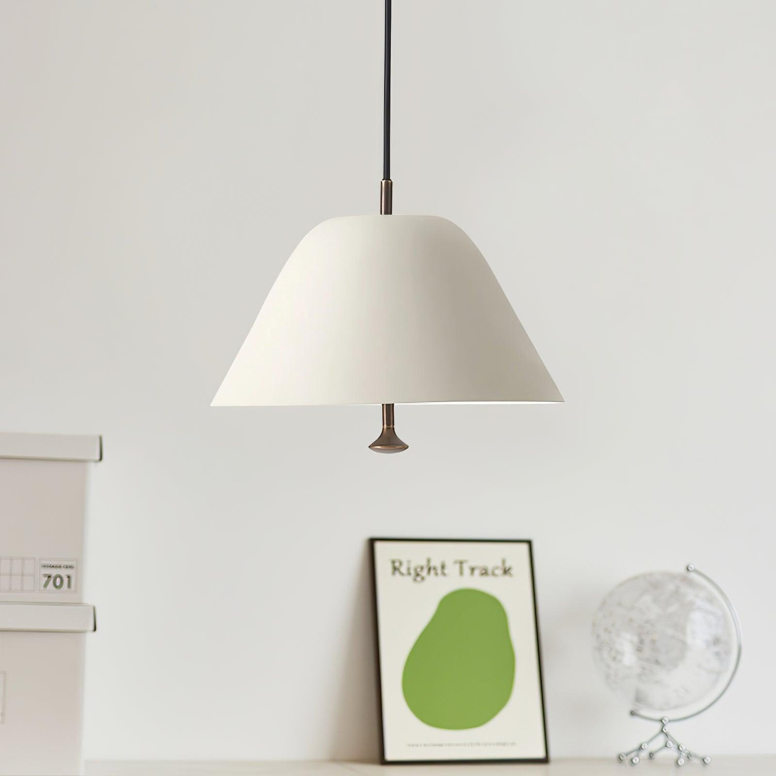Modern Minimalist Pendant Ceiling Light Fixture with Adjustable Cable and Metal Shade