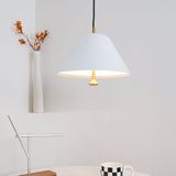 Modern Minimalist Pendant Ceiling Light Fixture with Adjustable Cable and Metal Shade