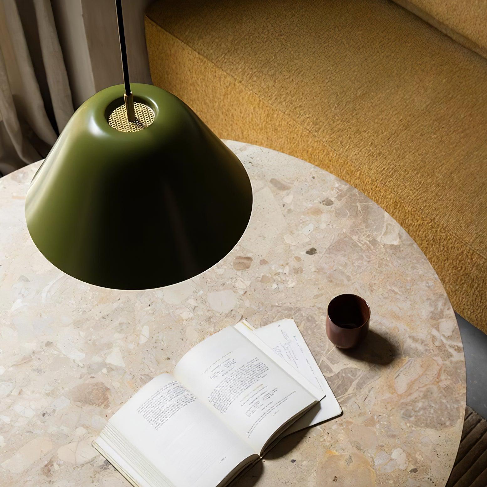 Modern Minimalist Pendant Ceiling Light Fixture with Adjustable Cable and Metal Shade