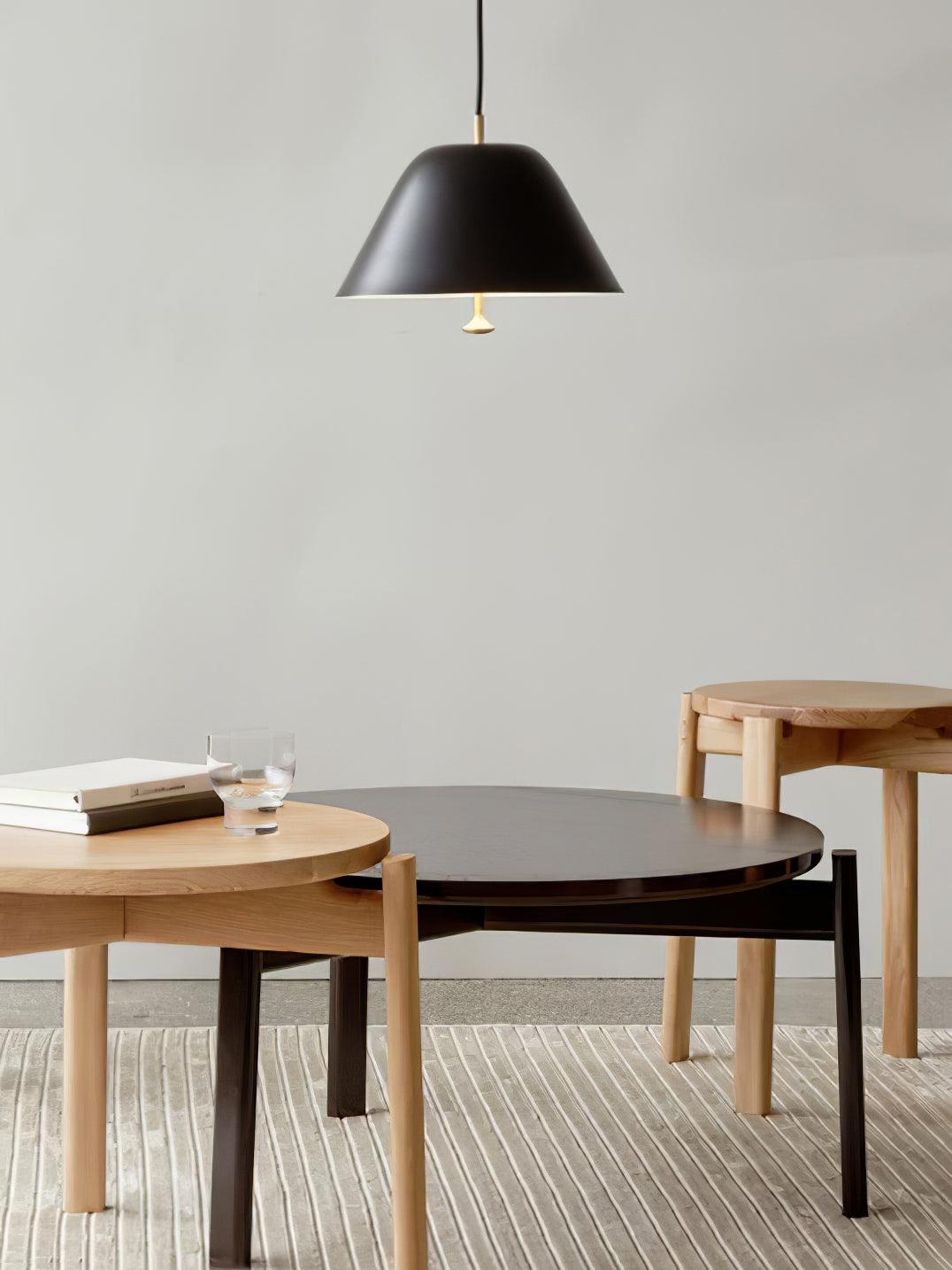 Modern Minimalist Pendant Ceiling Light Fixture with Adjustable Cable and Metal Shade