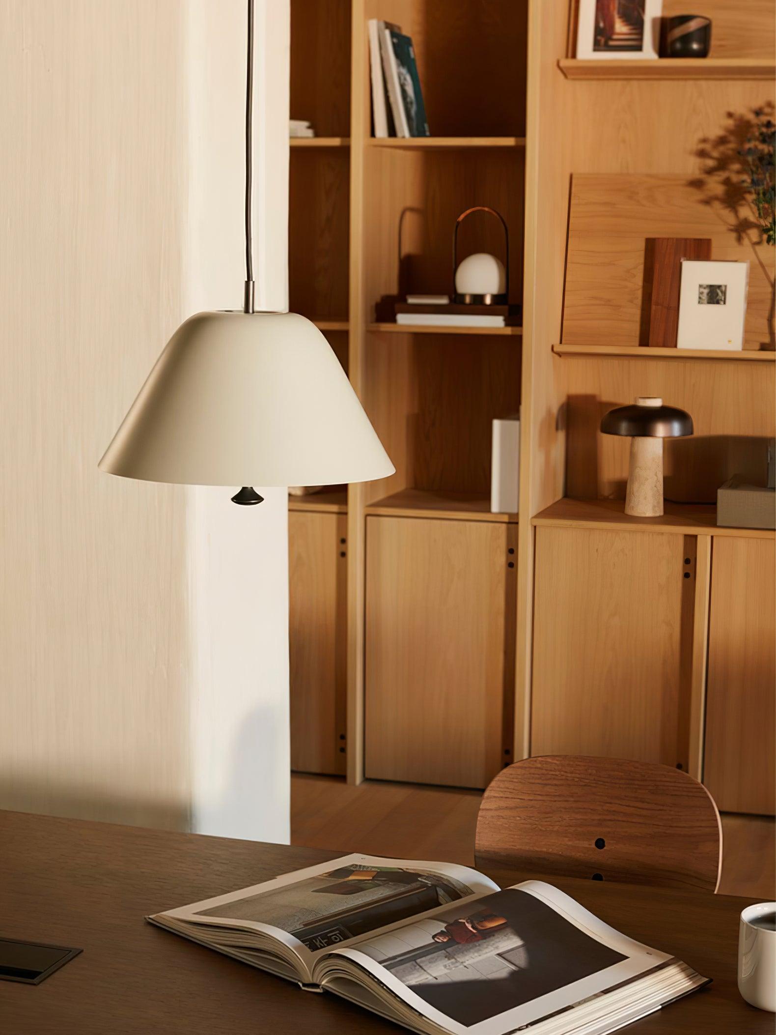 Modern Minimalist Pendant Ceiling Light Fixture with Adjustable Cable and Metal Shade