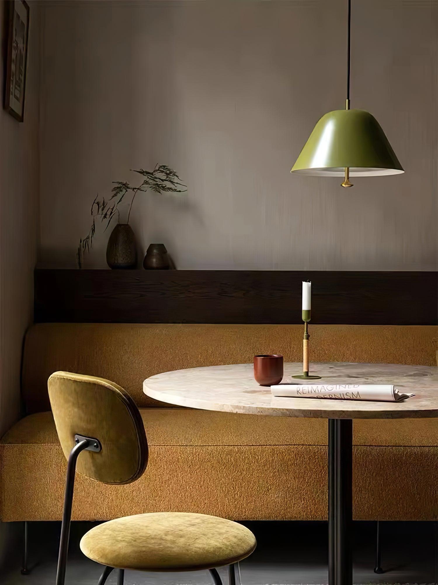 Modern Minimalist Pendant Ceiling Light Fixture with Adjustable Cable and Metal Shade