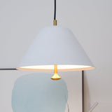 Modern Minimalist Pendant Ceiling Light Fixture with Adjustable Cable and Metal Shade