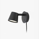 Modern Minimalist Plug In LED Wall Sconce with Adjustable Head and Inline Switch