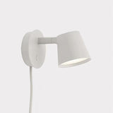Modern Minimalist Plug In LED Wall Sconce with Adjustable Head and Inline Switch