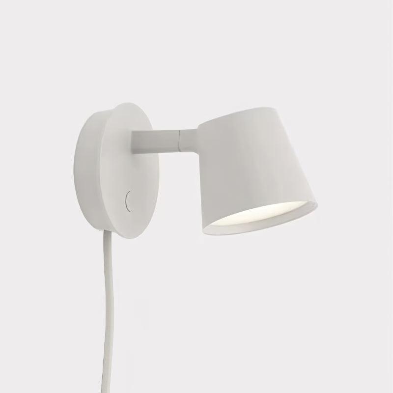 Modern Minimalist Plug In LED Wall Sconce with Adjustable Head and Inline Switch