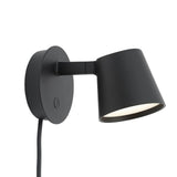 Modern Minimalist Plug In LED Wall Sconce with Adjustable Head and Inline Switch