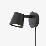 Modern Minimalist Plug In LED Wall Sconce with Adjustable Head and Inline Switch