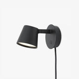 Modern Minimalist Plug In LED Wall Sconce with Adjustable Head and Inline Switch