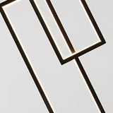 Modern Minimalist Rectangular Copper LED Pendant Light with 3 Color Dimming