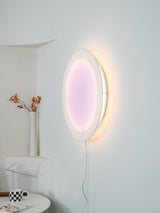 Modern Minimalist Relax Plug in Wall Sconce with Paper Shade Soft Ambient LED Lighting Set of 2