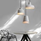 Modern Minimalist Round Cement Pendant Light Industrial Resin Chandelier for Home Decor